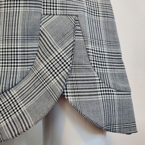Zara Black & White Plaid Mini Skirt - Picture 6 of 9